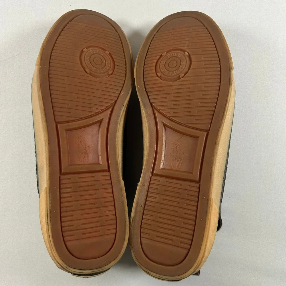 Polo Ralph Lauren Shoes Parkstone Mid Mens‎ 9D Brown Leather Canvas Duck Boots
